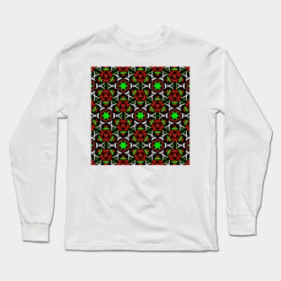 Holly Leaf Pattern Long Sleeve T-Shirt